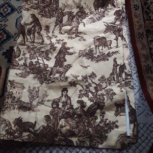 SINGLE Custom 62W x 96L Yellow Linen Pinch Pleated TOILE LINED HEAVY Curtains